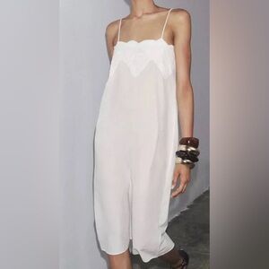 Zara Ivory Lace Detail Slip